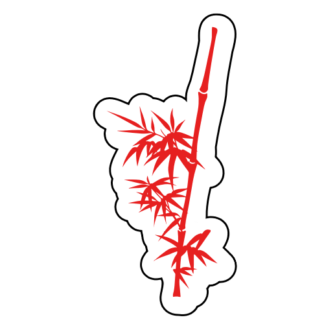 Bamboo Stick Sticker (Red)